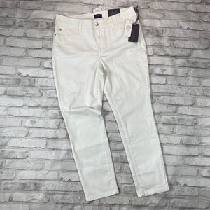 NYDJ Women's Stretch Ankle Optic White Jeans Lift Tuck Technology 10P